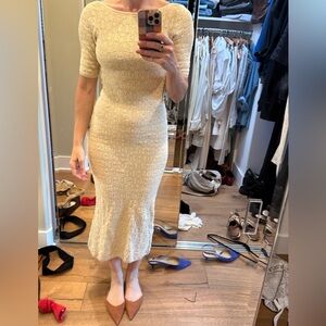 Comptoir Des Cotonniers Beige Midi Dress